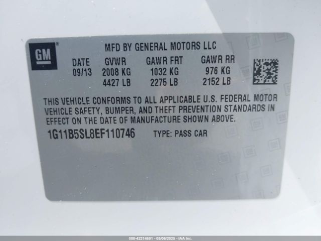 1G11B5SL8EF110746 Chevrolet Malibu 1ls