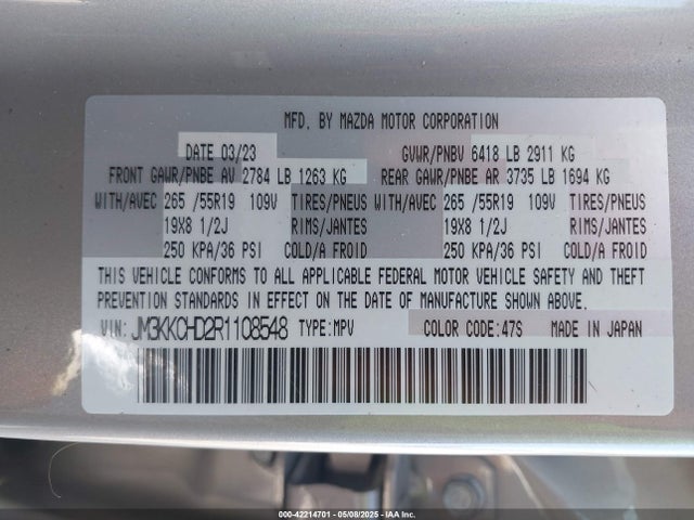 JM3KKCHD2R1108548 Mazda Cx-90 3.3 Turbo Preferred Plus
