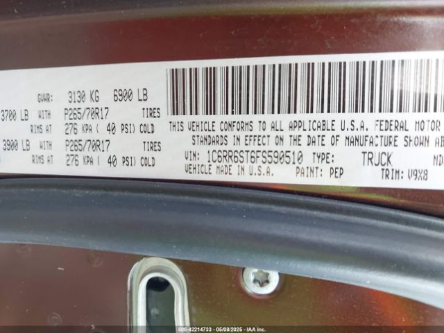 1C6RR6ST6FS590510 RAM 1500