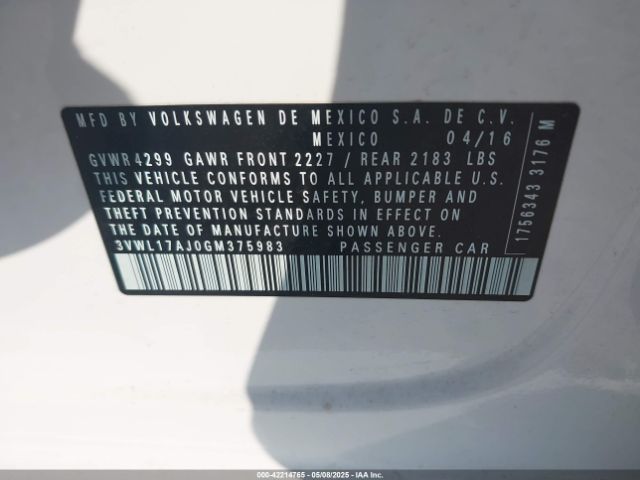 3VWL17AJ0GM375983 Volkswagen Jetta 1.8t Sel