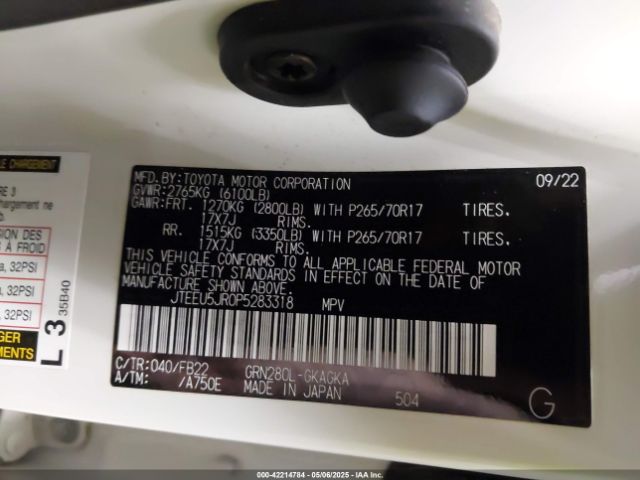 2023 TOYOTA 4RUNNER JTEEU5JR0P5283318 Photo 8
