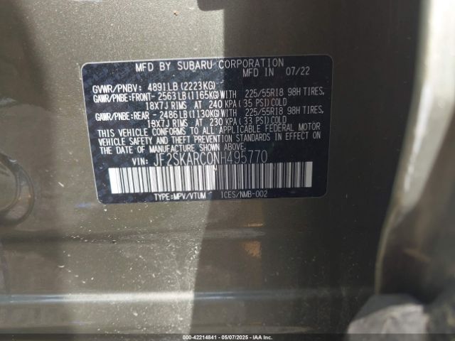 JF2SKARC0NH495770 Subaru na u5