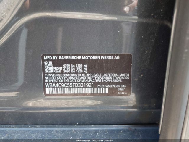 WBA4C9C55FD331921 BMW 428 Gran Coupe Xdrive