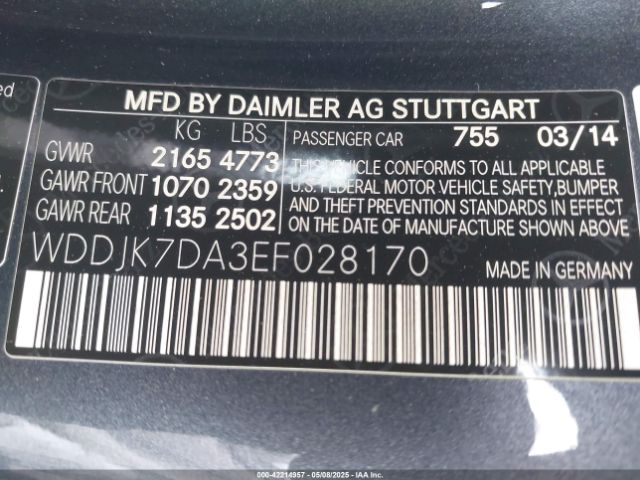 WDDJK7DA3EF028170 Mercedes-Benz SL 550
