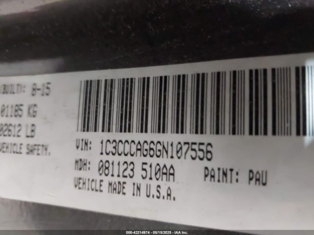 1C3CCCAG6GN107556 Chrysler 200 Limited