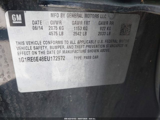 1G1RE6E48EU172972 Chevrolet Volt