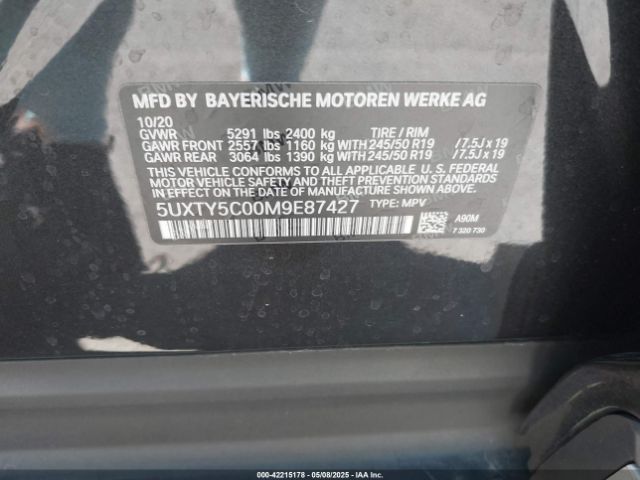 5UXTY5C00M9E87427 BMW X3 Xdrive30i