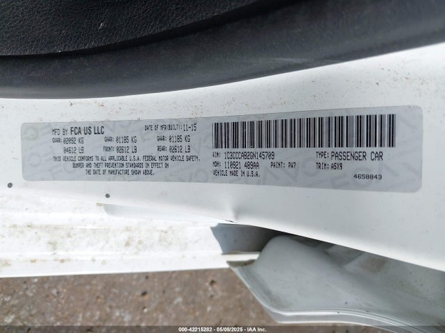 Chrysler 200 Limited 2016 1C3CCCAB2GN145709 Image 9