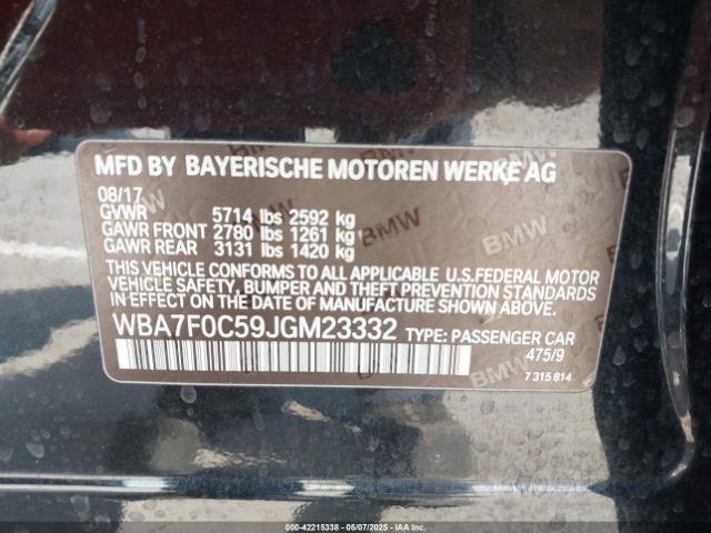2018 BMW 750I WBA7F0C59JGM23332 Photo 8