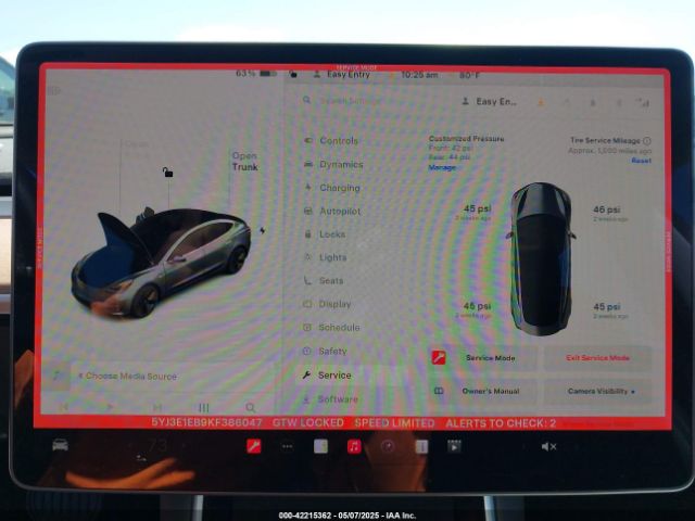 5YJ3E1EB9KF386047 Tesla Model 3 Long Range/performance