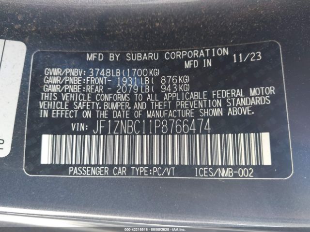 JF1ZNBC11P8766474 Toyota GR86