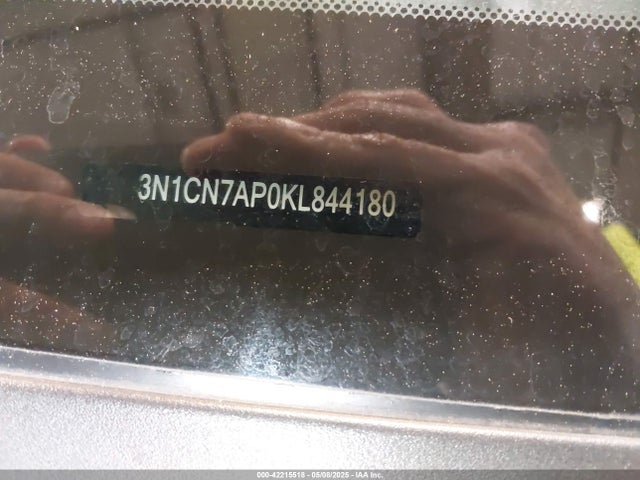 3N1CN7AP0KL844180 Nissan Versa 1.6 S+