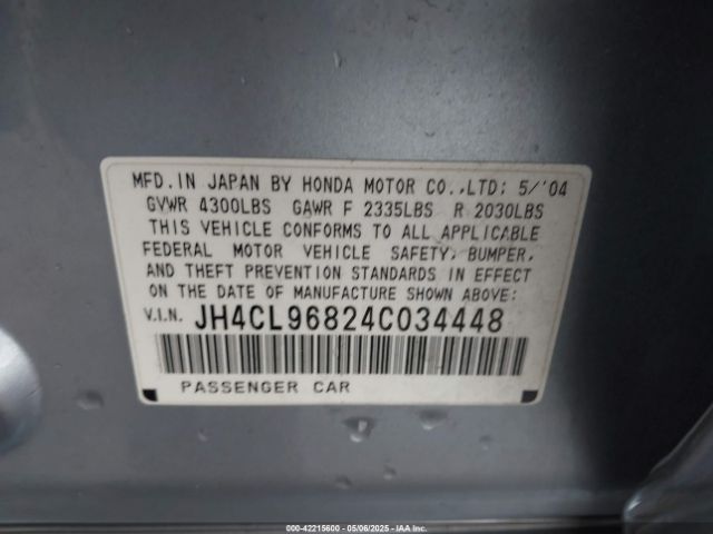 2004 ACURA TSX JH4CL96824C034448 Photo 8