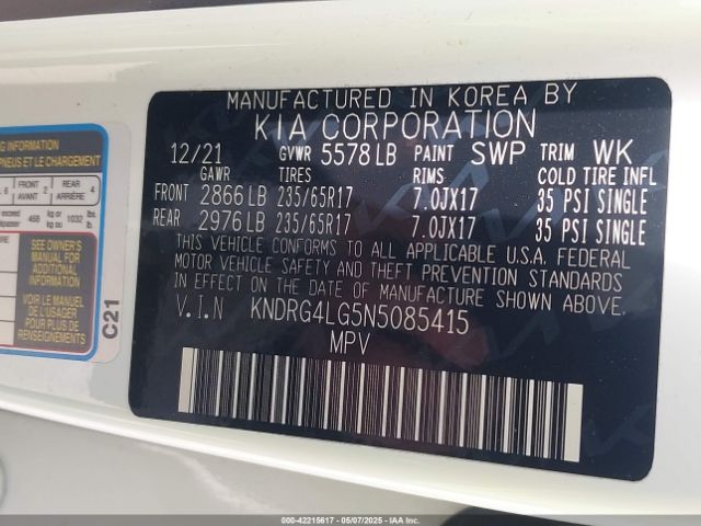 2022 KIA SORENTO HYBRID KNDRG4LG5N5085415 Photo 8