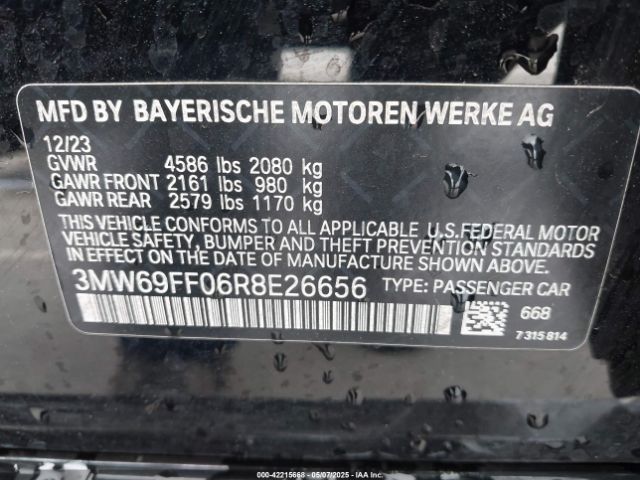 2024 BMW 3 SERIES 3MW69FF06R8E26656 Photo 8