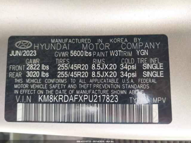 KM8KRDAFXPU217823 Hyundai 2023
