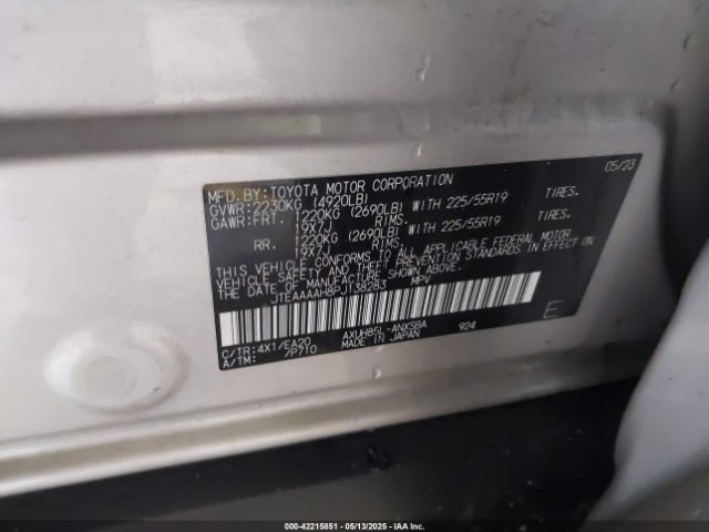 2023 TOYOTA VENZA JTEAAAAH8PJ138283 Photo 8