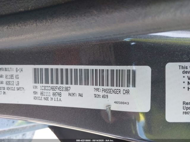 1C3CCCAB2FN531867 Chrysler 200 Limited