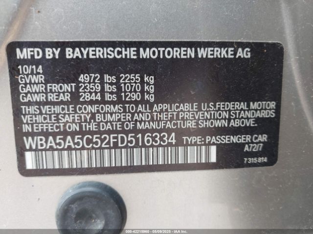 WBA5A5C52FD516334 BMW 528I