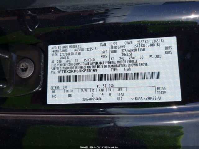 1FTEX2KP6RKF55169 Ford F-150 Stx