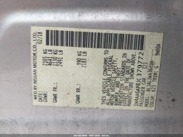 1N4AA6AP8JC379772 Nissan 2018