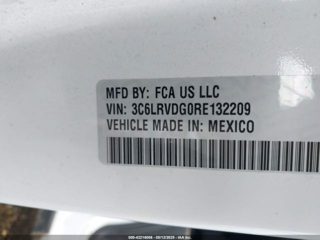 3C6LRVDG0RE132209 RAM Promaster 2500 Tradesman High Roof 159 Wb W/pass Seat