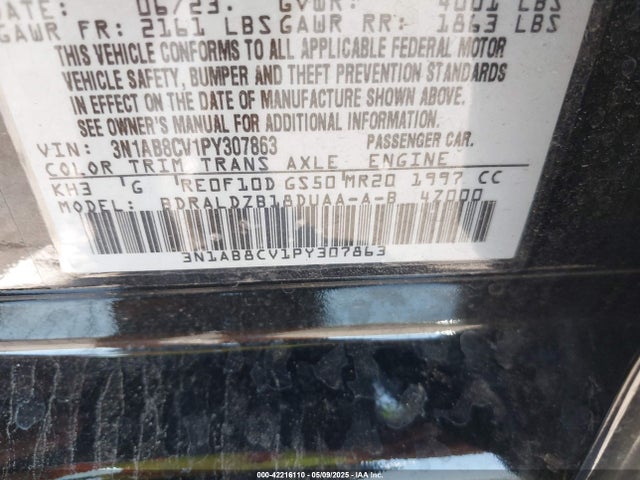 3N1AB8CV1PY307863 Nissan 2023