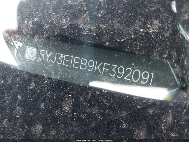 Tesla 2019 2019 5YJ3E1EB9KF392091 Image 9