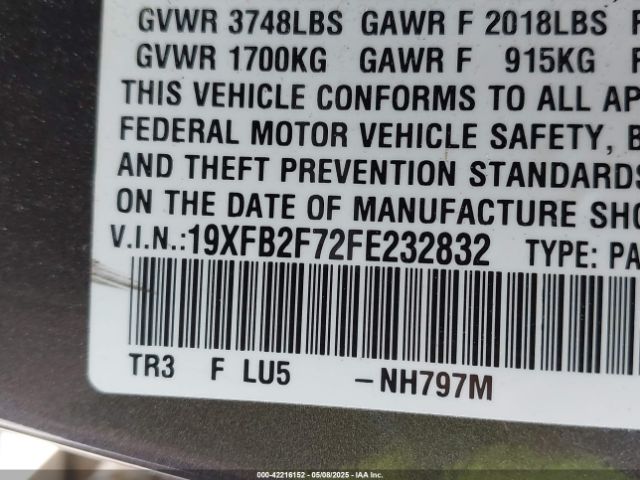 19XFB2F72FE232832 Honda CIVIC SE