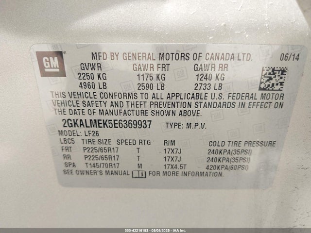 2GKALMEK5E6369937 GMC Terrain Sle-1
