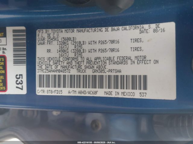 3TMCZ5AN4HM048572 Toyota Tacoma Trd Off Road