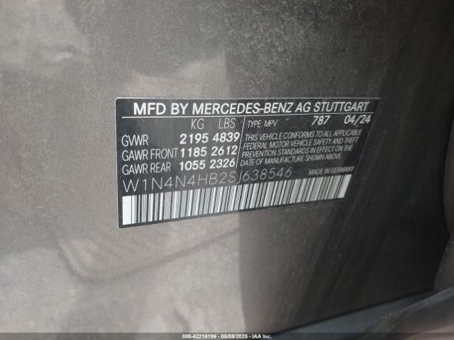 W1N4N4HB2SJ638546 Mercedes-Benz Gla 250 4matic