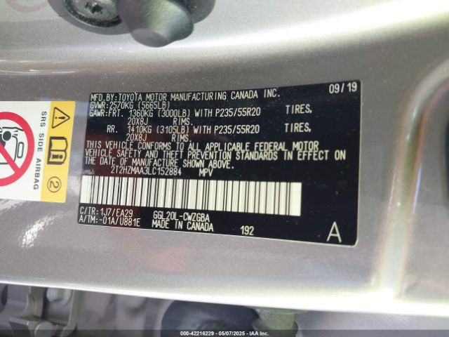 2T2HZMAA3LC152884 Lexus RX 350