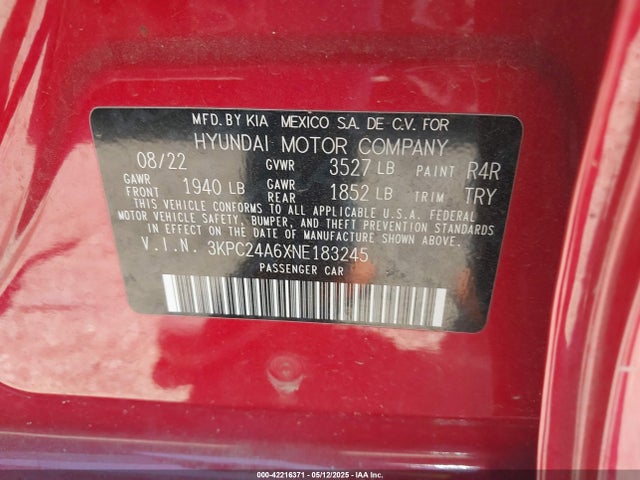 3KPC24A6XNE183245 Hyundai gamma ii