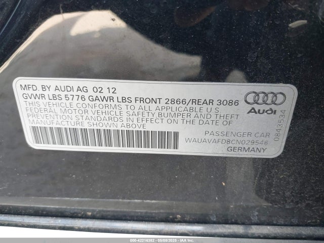 2012 AUDI A8 WAUAVAFD8CN029546 Photo 8