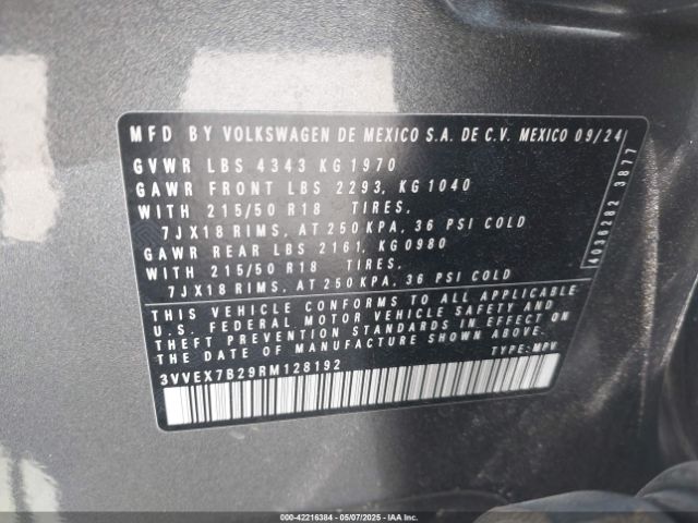 2024 VOLKSWAGEN TAOS 3VVEX7B29RM128192 Photo 8