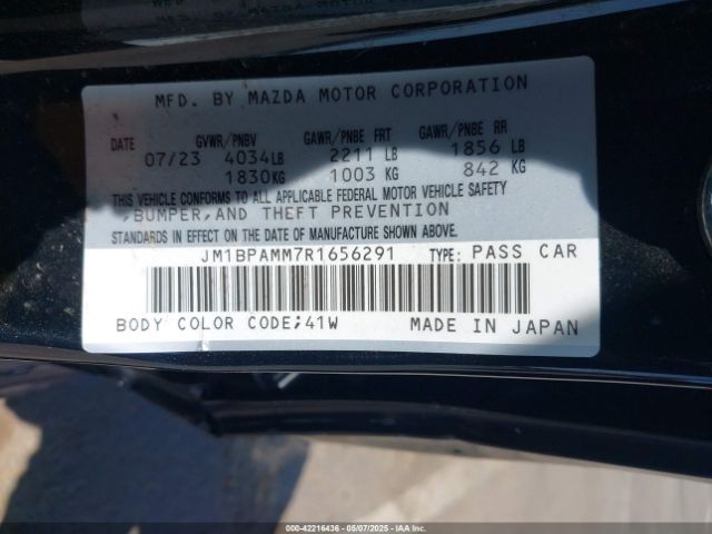 JM1BPAMM7R1656291 Mazda pyukd
