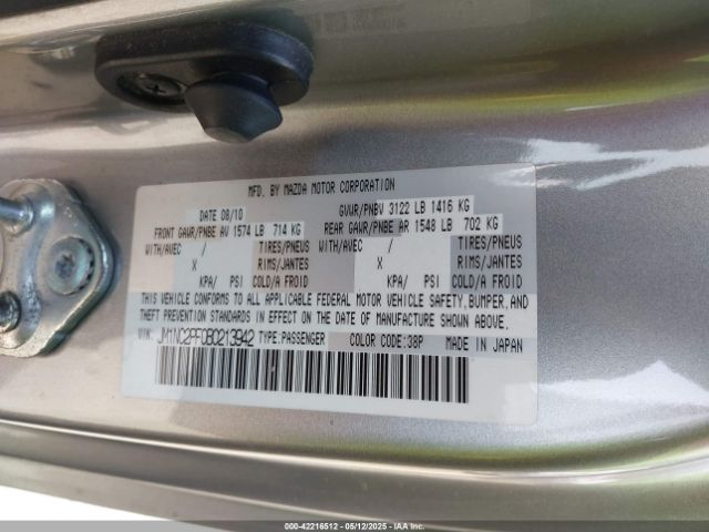 2011 MAZDA MX-5 MIATA JM1NC2PF0B0213942 Photo 8