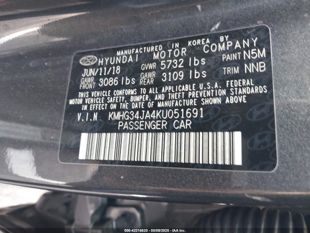 KMHG34JA4KU051691 Genesis G90 3.3t Premium