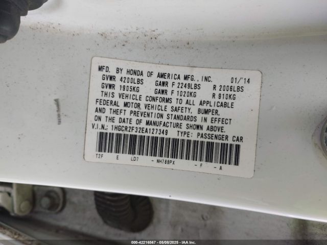 1HGCR2F32EA127349 Honda ACCORD LX