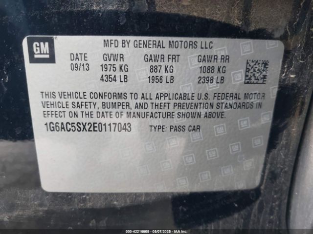 2014 CADILLAC ATS 1G6AC5SX2E0117043 Photo 8