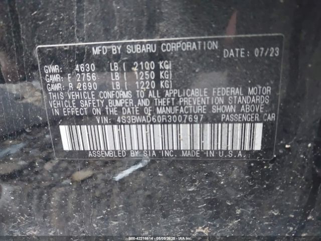 4S3BWAD60R3007697 Subaru Legacy Premium