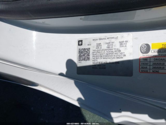1G1FB3DX6L0111596 Chevrolet Camaro Rwd  1lt