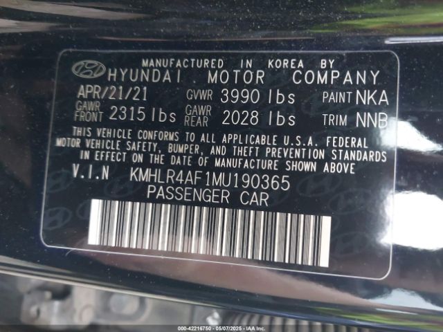 2021 HYUNDAI ELANTRA KMHLR4AF1MU190365 Photo 8