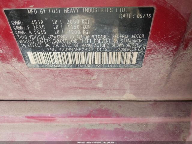 4S3BNAF6XH3021475 Subaru Legacy 2.5i Premium