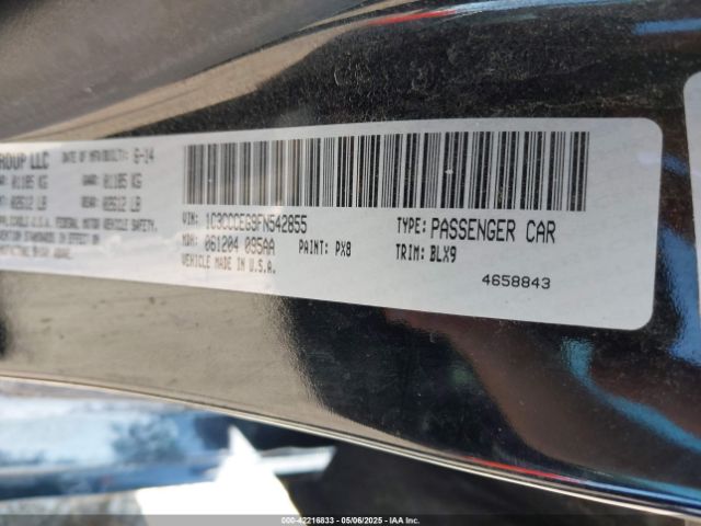 1C3CCCEG9FN542855 Chrysler 200 C