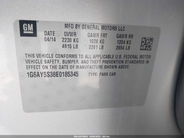 2014 CADILLAC CTS 1G6AY5S38E0185345 Photo 8