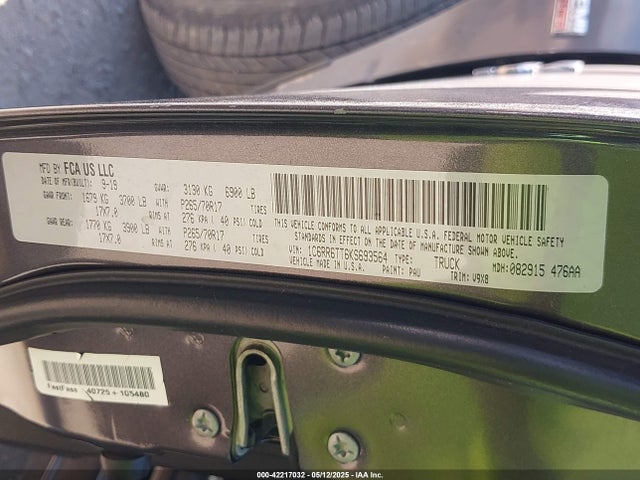 1C6RR6TT6KS693564 RAM 2019