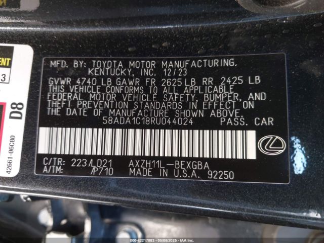 2024 LEXUS ES 300H 58ADA1C18RU044024 Photo 8