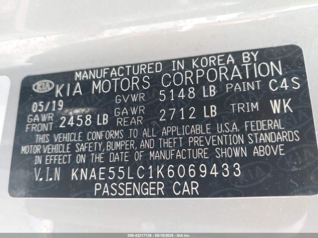 2019 KIA STINGER KNAE55LC1K6069433 Photo 8